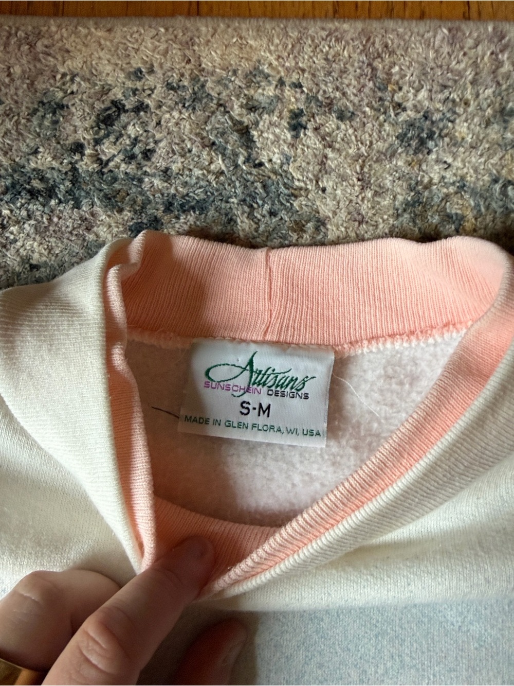 Vintage Birds on Branch Crewneck Sz S/M - Picture 4 of 5